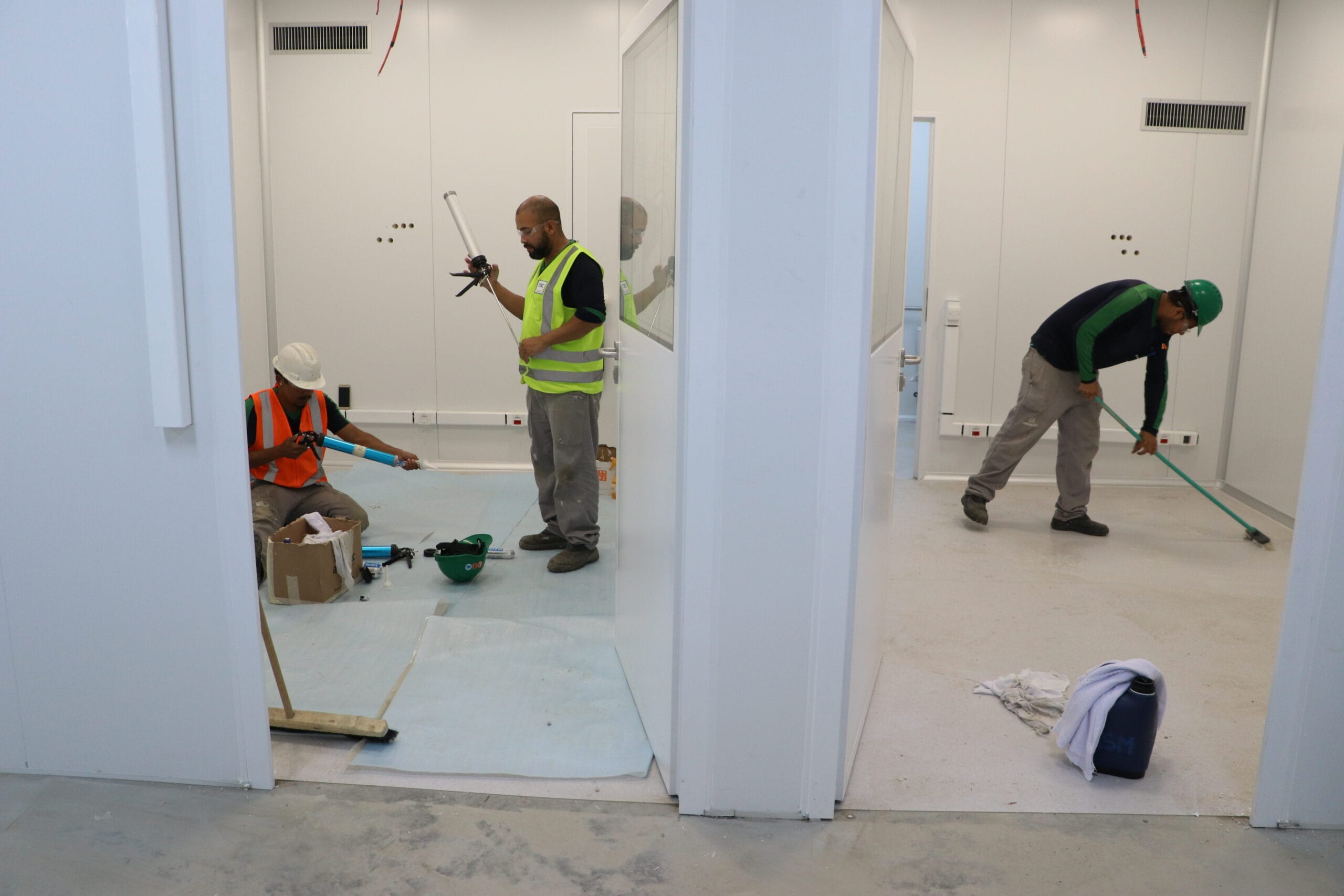 Construção em andamento do Centro Hospitalar Covid-19 da Fiocruz. Rio de Janeiro (RJ), 15 abr. 2020. Foto: Foto: Peter Ilicciev/CCS/Fiocruz.