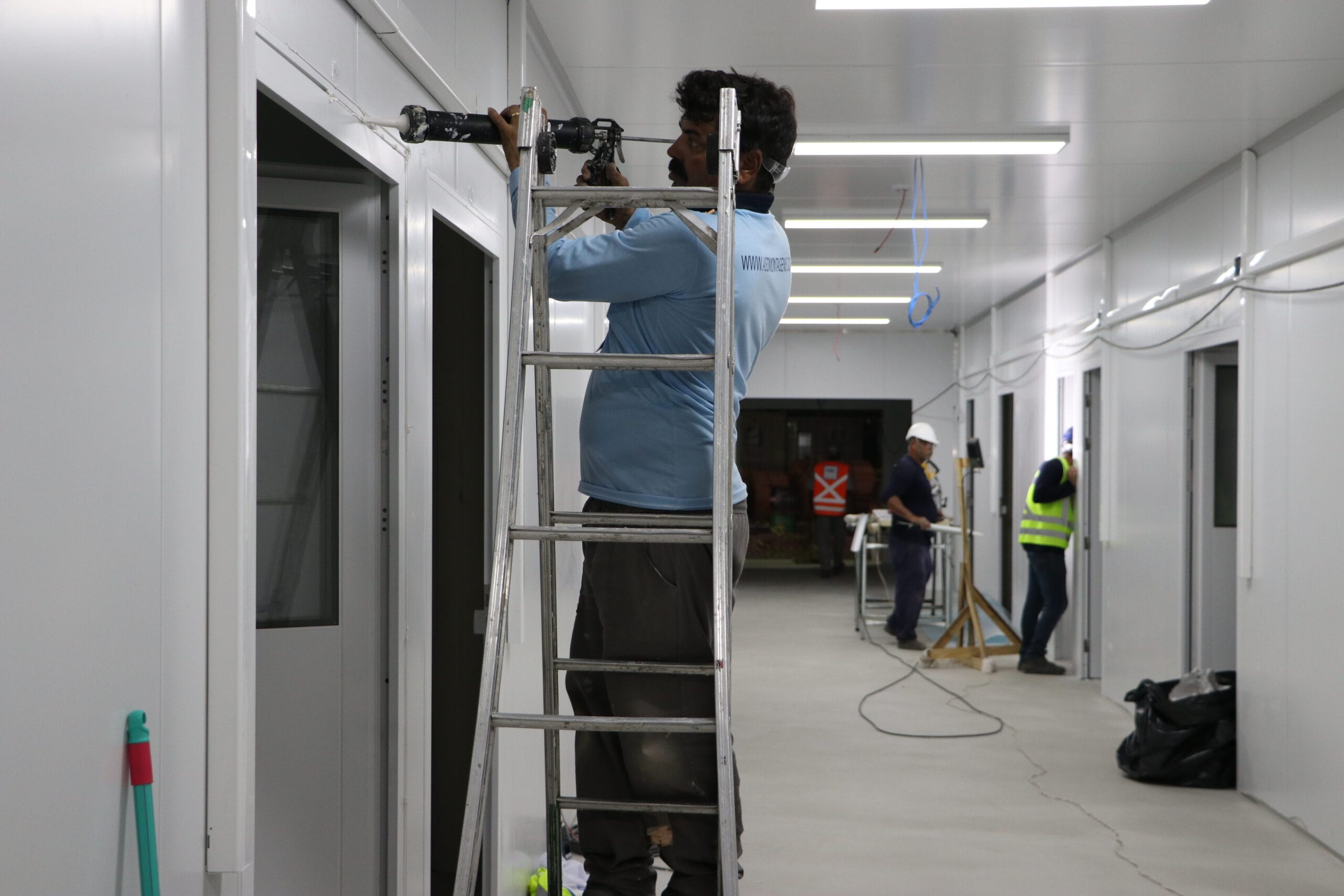 Construção em andamento do Centro Hospitalar Covid-19 da Fiocruz. Rio de Janeiro (RJ), 15 abr. 2020. Foto: Peter Ilicciev/CCS/Fiocruz.