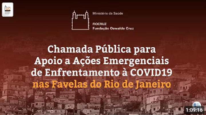 Fiocruz lança chamada pública para apoio a ações em favelas do Rio de Janeiro